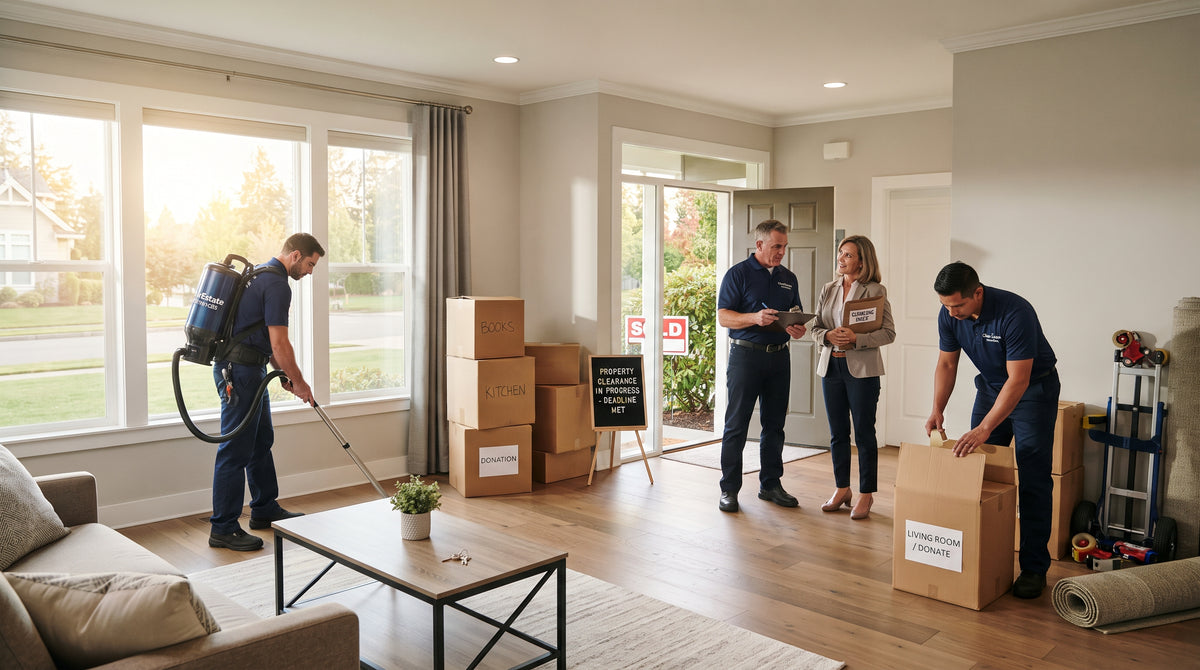 How long an estate cleanout takes on a closing deadline in St. Louis, MO - Heritage Property Transitions professional serv...